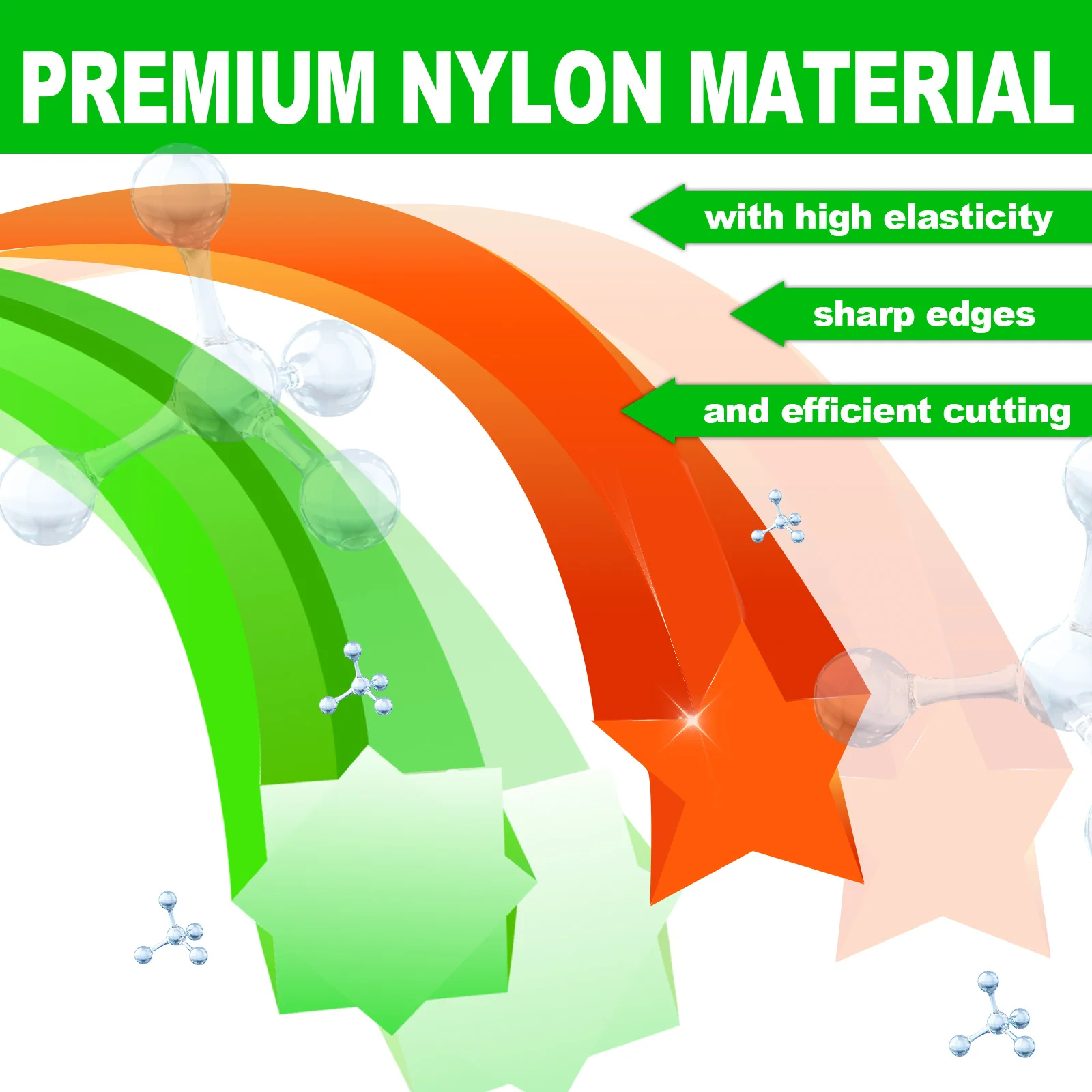 2.7mmx100m Brush Cutter Sharp Rope Grass Mower Pentagram Nylon Mowing Trimmer Line Trimmer Head String Grass Trimmer Roll Line