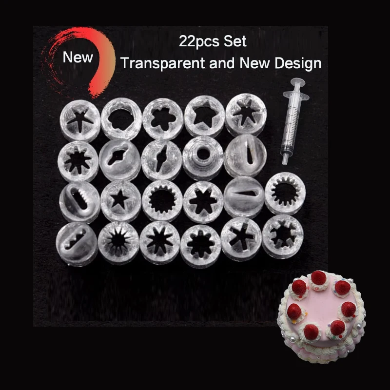 

New Transparent Mini Innovative Mini Clay Tools Cake Decorating Nozzles Clay Cream Minature DIY Clay Nozzles Tips Tools