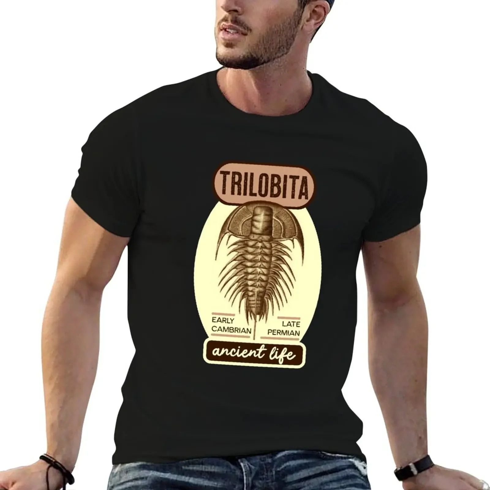

trilobite T-Shirt graphic t shirts Short sleeve tee man t shirt custom shirt t shirt men 100℅ cotton