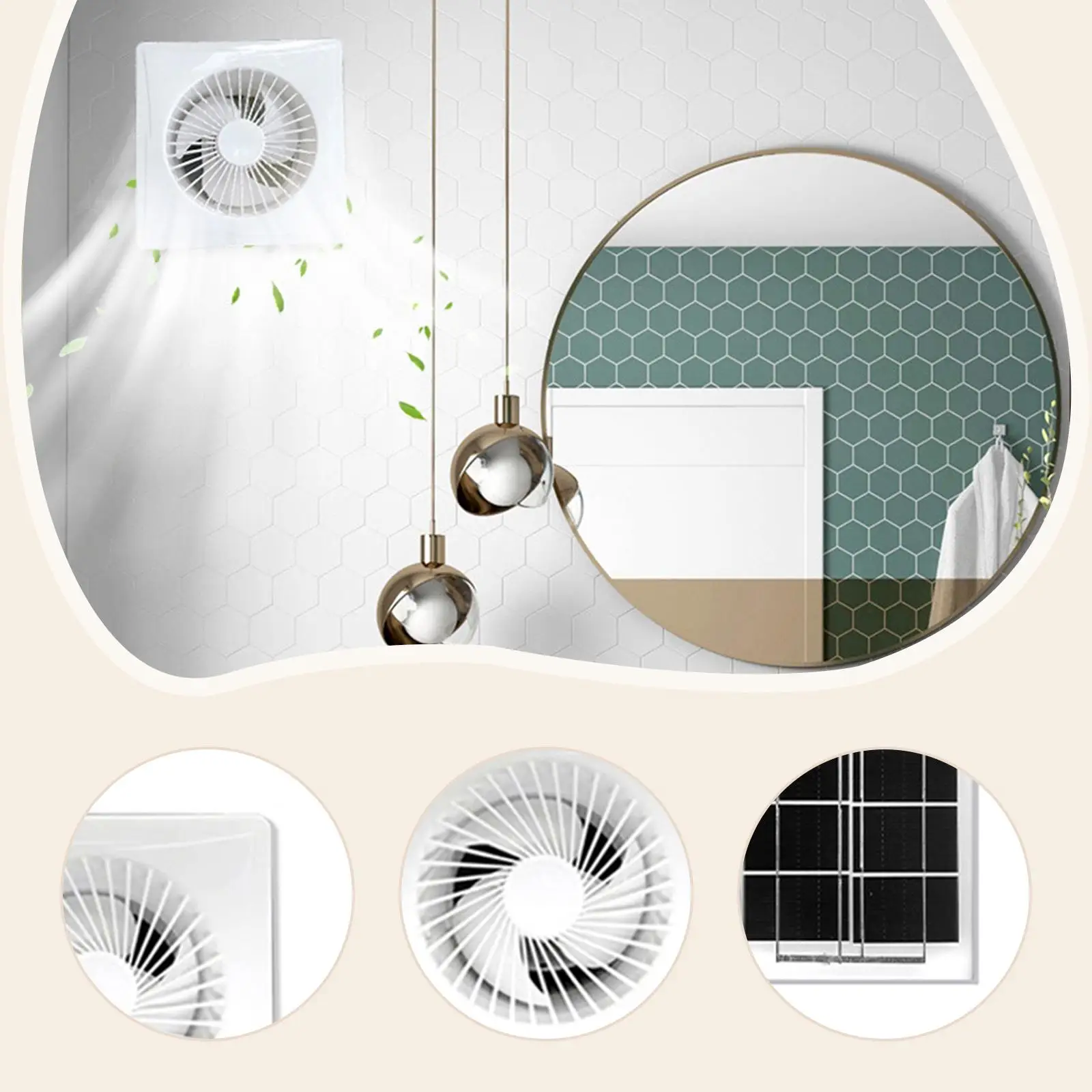 Solar Roof Vent Fan 12V for Attic Sturdy ABS Exhaust Ventilation with Panel Eco Friendly Silent