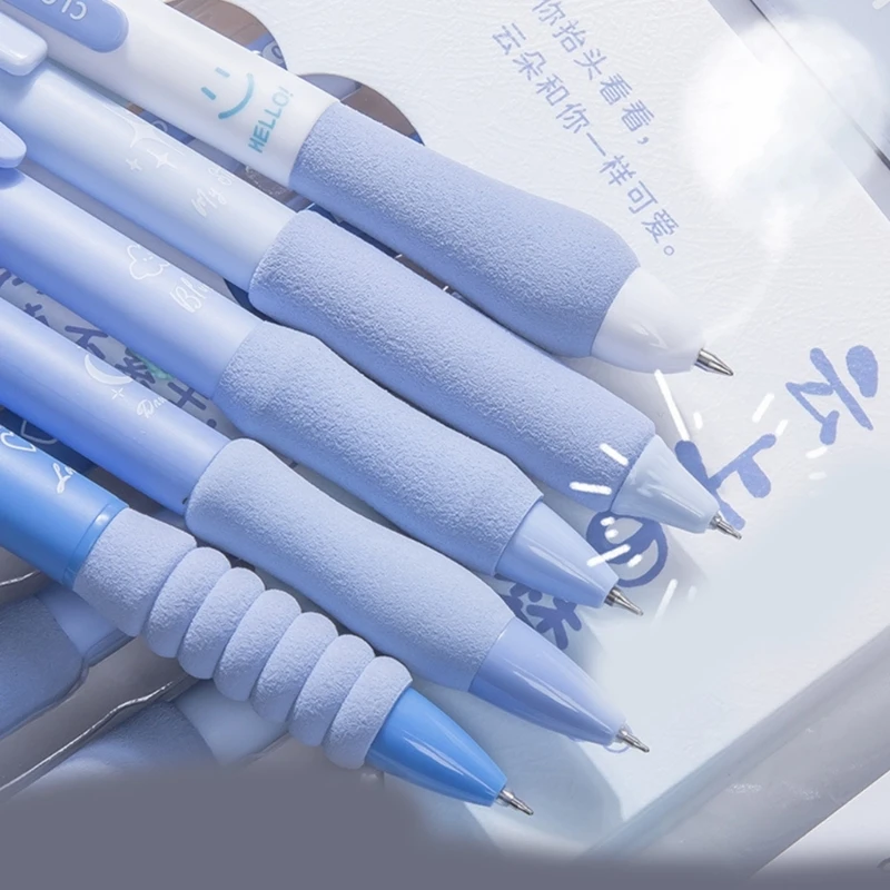 Ручка гелевая выдвижная, 0,5 мм, 5 шт.