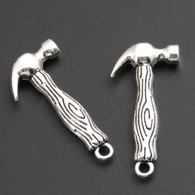 15PCS Hammer Charm Pendant DIY For Bracelet Necklace Tools Jewelry Handmade Craft Making A2317 SALE