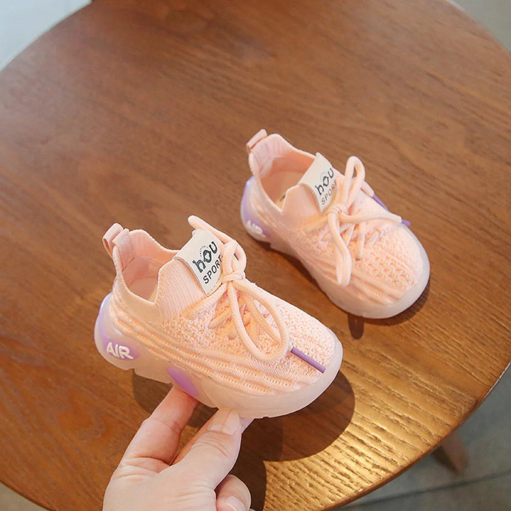 2023 Baby Shoes Newborn Girls Sneaker Boys First Walkers Kids Toddlers Soft Soles Non-slip Sneakers Baby Korean Style Shoes