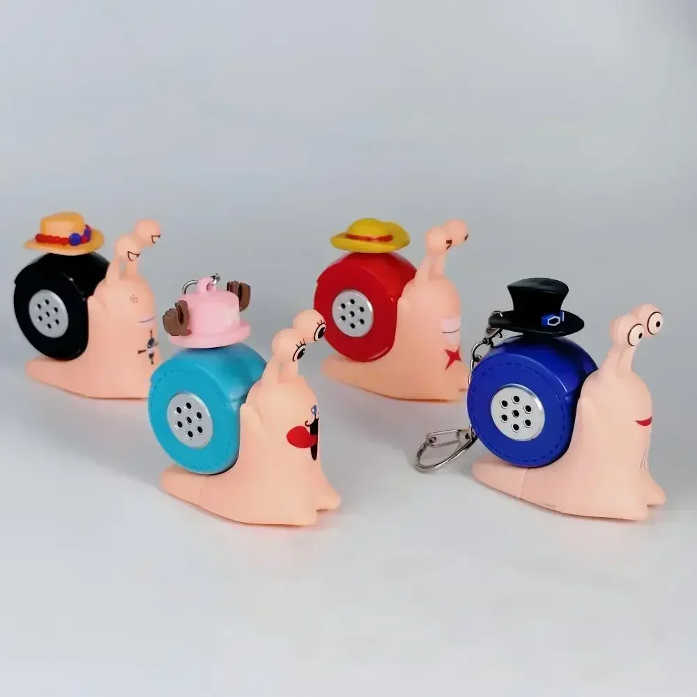 One Piece Sprachrekorder Mushi Modell Spielzeug Cartoon Luffy Sabo Ace Schneckenförmiges Telefon mit Tonaufnahme-Funktion Spielzeug für Kinder Geschenke – Detail 10
