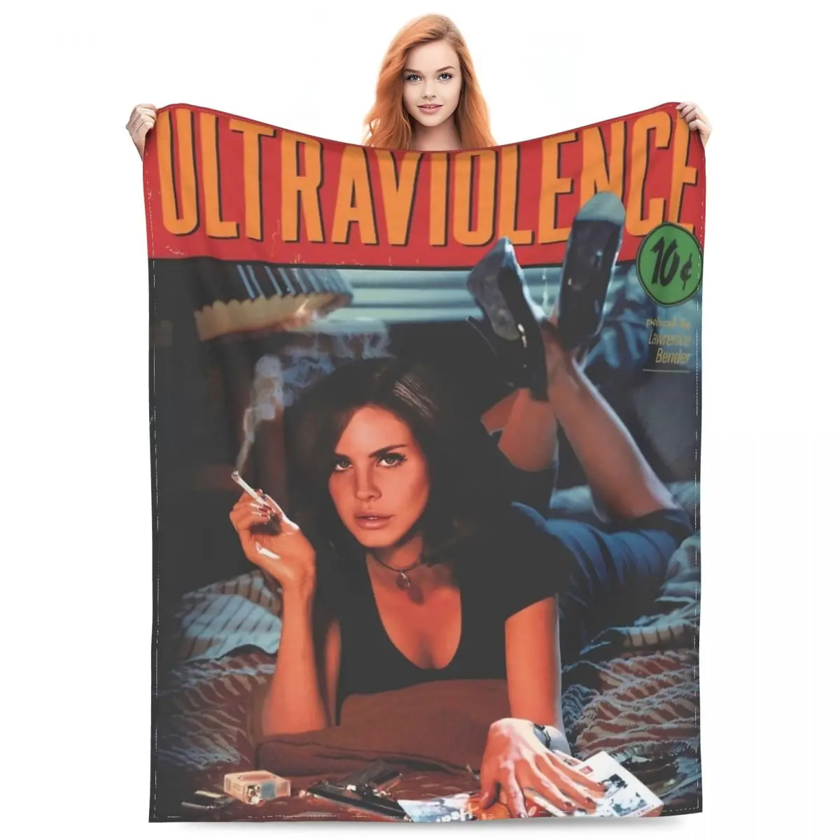 Lana As The Ultraviolence Throw Blanket Flannel Home Lana Dal Rey Throw Blanket Comfortable Super Warm for Couch Rug Piece