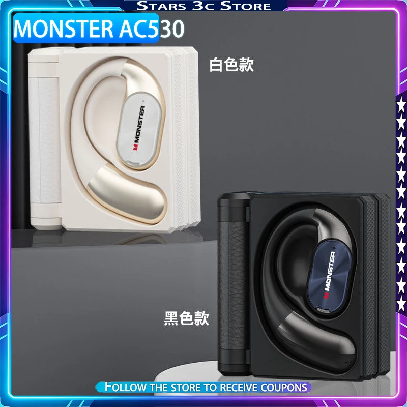 

Беспроводные наушники Monster AC530 с заушным креплением, шумоподавлением, открытой конструкцией, водонепроницаемостью IPX5, для спорта и музыки, подарок