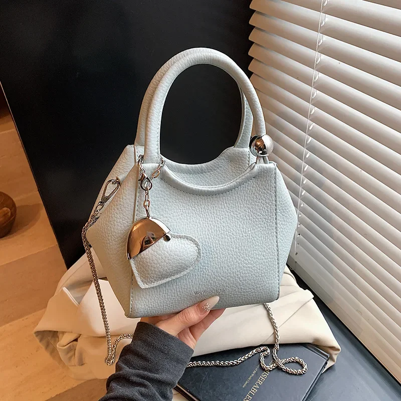 

Korean Fashion Single Shoulder Crossbody Bag 2025 Summer New Texture PU Handbag Trend Versatile Casual Bucket Bag For Women
