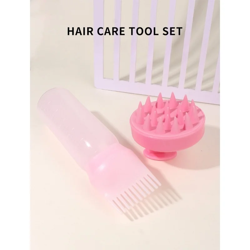 

Расческа и набор бутылочек для мытья волос, массажная расческа для кожи головы, бутылочка для мытья волос, ванна, парикмахерские инструменты, домашний набор инструментов для ухода за волосами