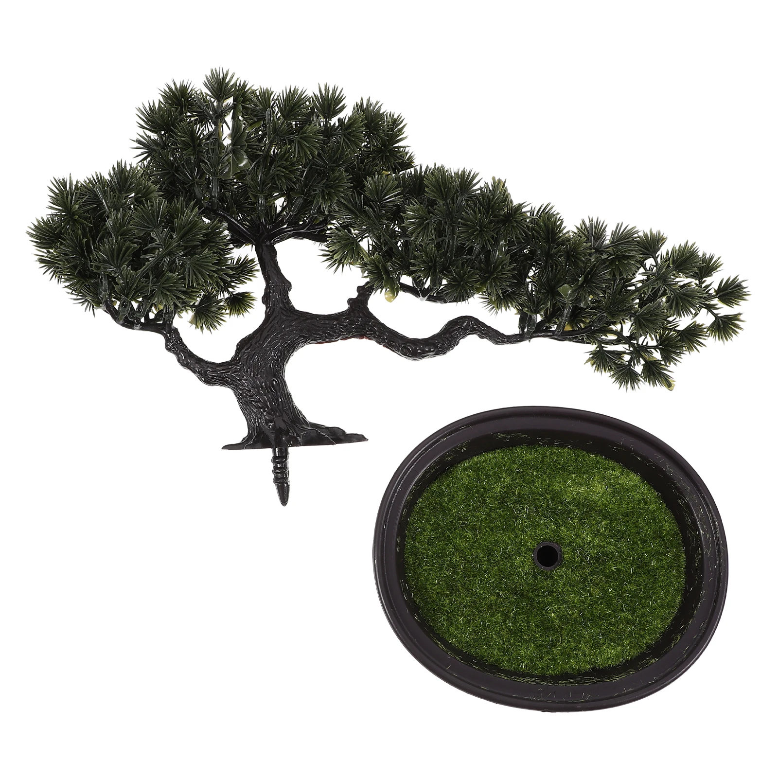 

Simulated Pine Bonsai Artificial Chinese with No Base Trees Big Realistic Fake Plants