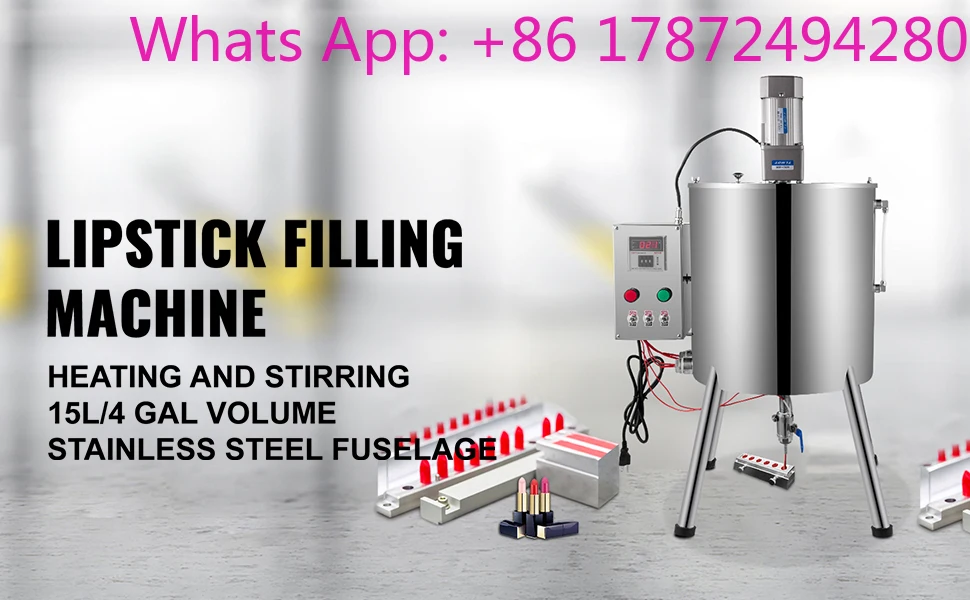 

Electric Heating Mixing Filling Machine Lipstick Filler 15L / 30L Stirring Tank for Liquid and Paste 20-30 Bottles/Min