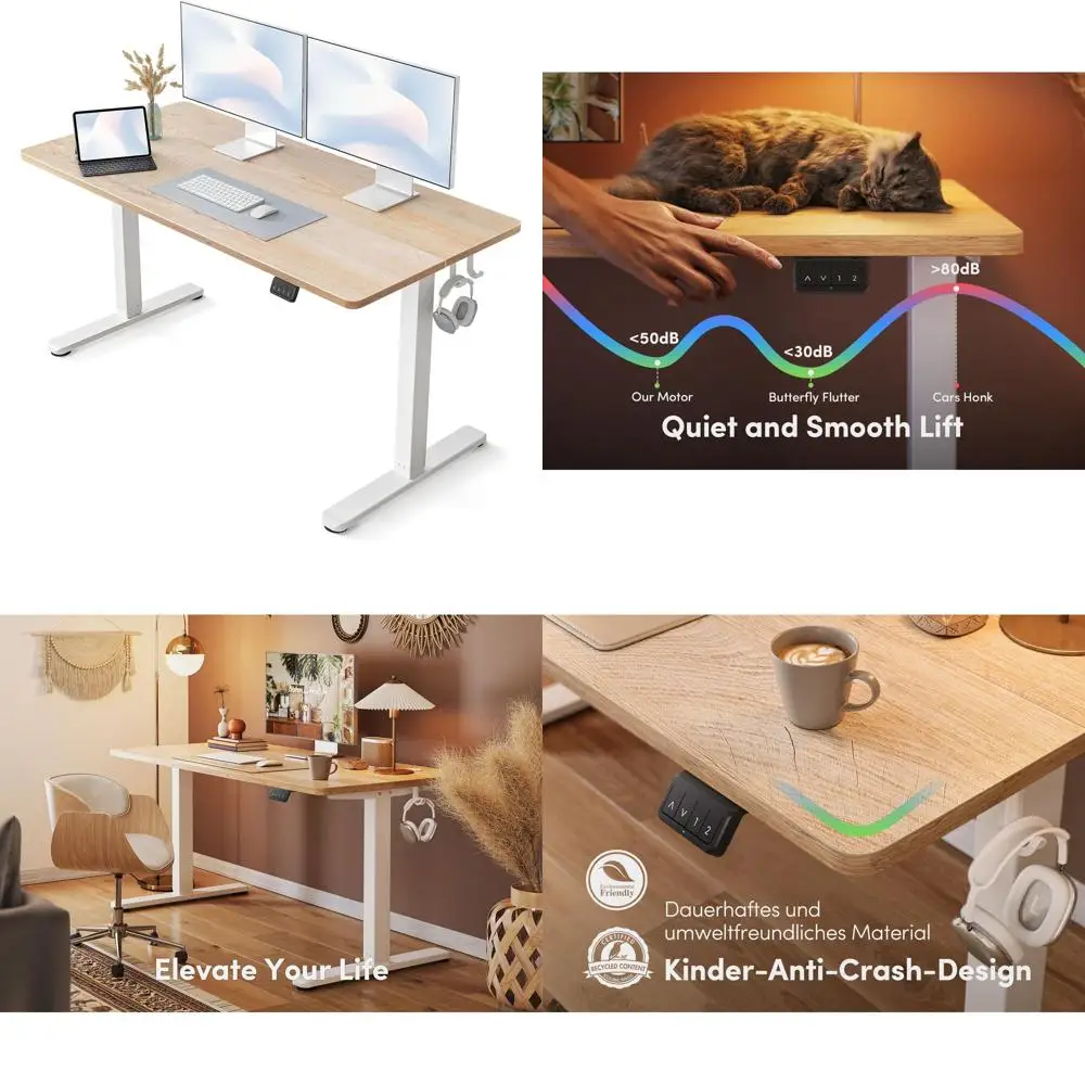 

Стол с регулируемой высотой и кленовой отделкой, стол-стойка 55x24 для домашнего офиса, эргономичный компьютерный стол