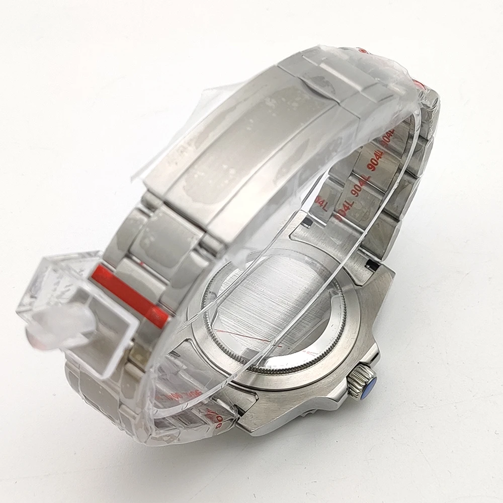 Relógio mecânico masculino, pulseira de aço inoxidável, vidro safira, mostrador asséptico, escovado, movimento japonês NH35, NH35