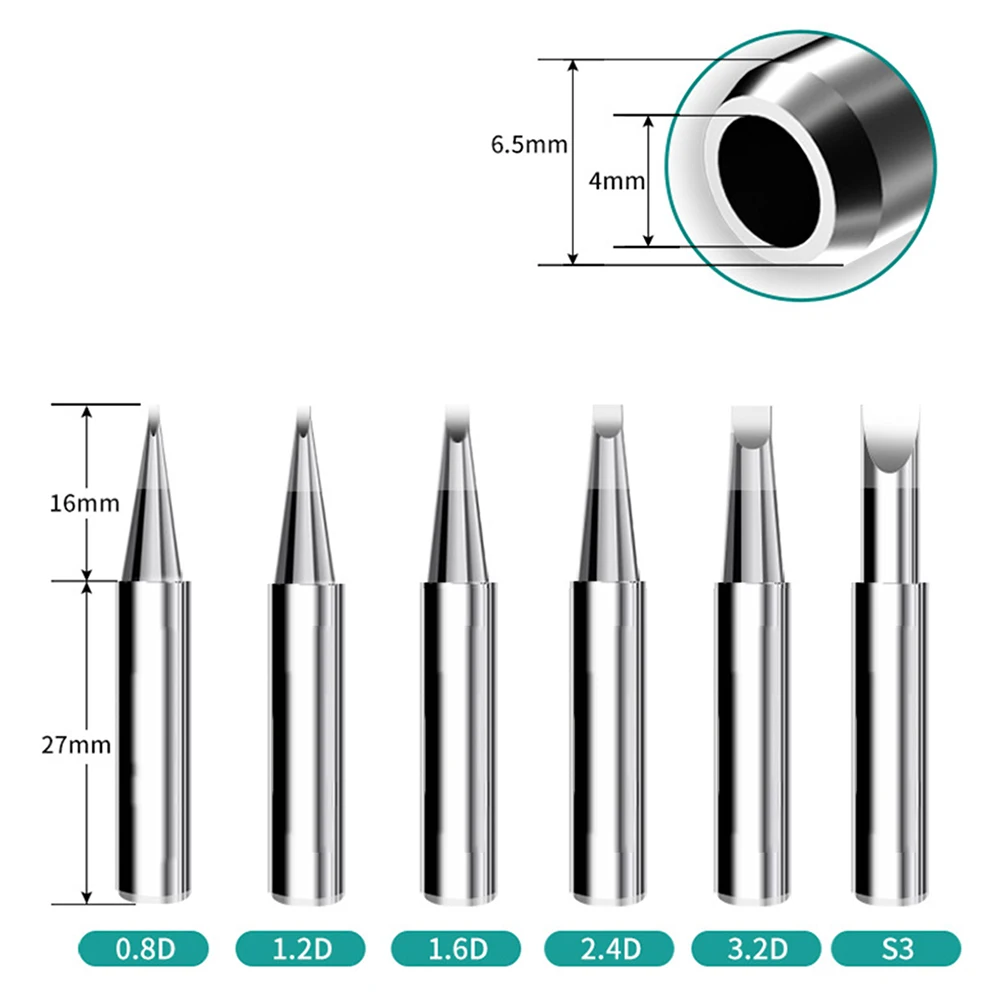 10 buah ujung besi solder untuk alat las kepala besi pemanas Internal, stasiun solder 936/937/938/969/852/858/952