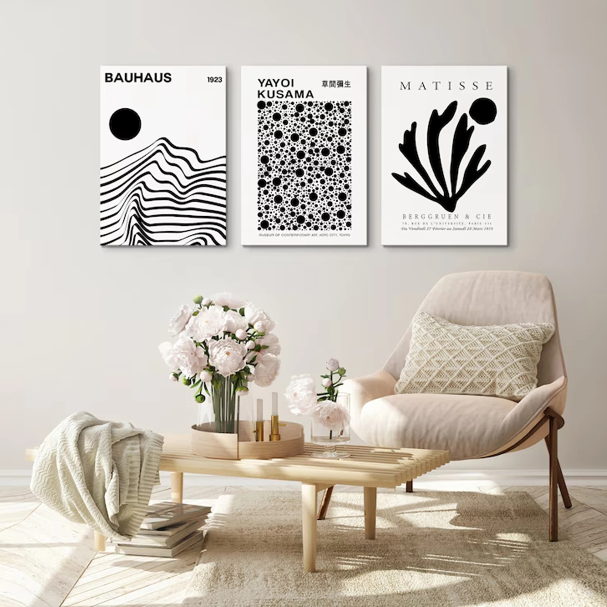 3pcsModern Bauhaus, Kusama, Ma - Home Decor Reviews ulasan dan harga