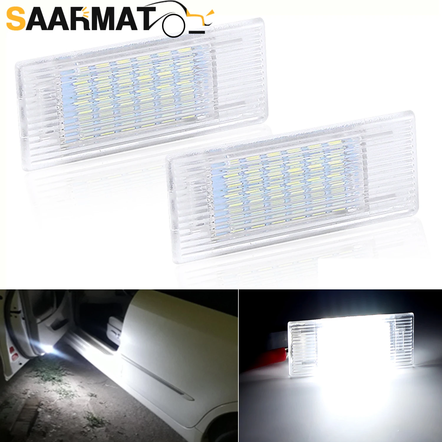2pcs White For 2014-up BMW F20 F21 F30 F31 F34 F32 F10 F11 F07 F01 X5 X1 X4 I3 LED Door Courtesy Footwell Light Car Welcome Lamp