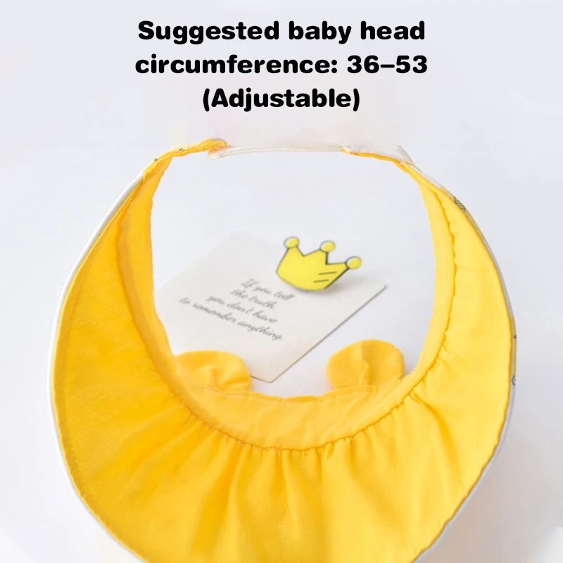 Baby Sunhat Summer Toddle Big Brim Beach Hat Child Outdoor Sun Protection Travel Hat Boy Girl Empty Top Adjustable Sun Cap 6-24M