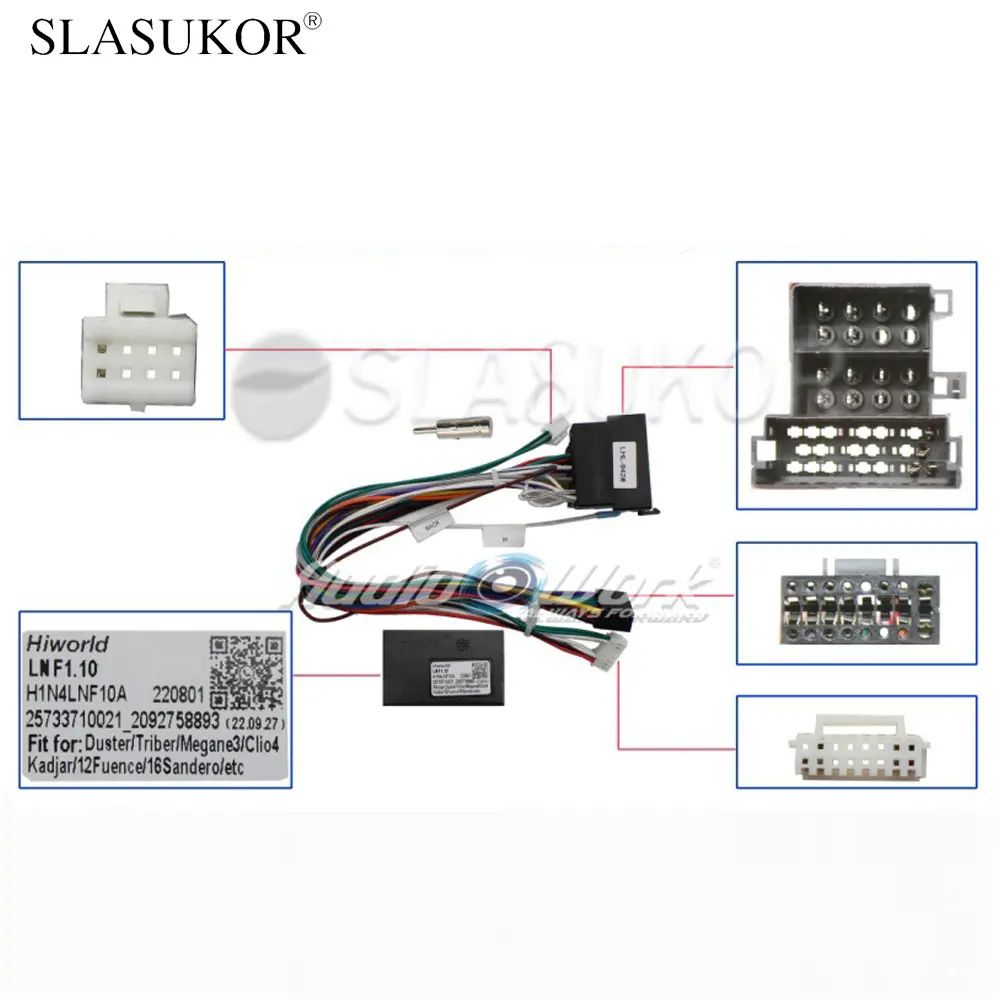 

16-контактный автомобильный радиокабель для RENAULT MEGANE 2 2007/CLIO 2007-2014, кабель Canbus, кабель питания, автомобильный Android