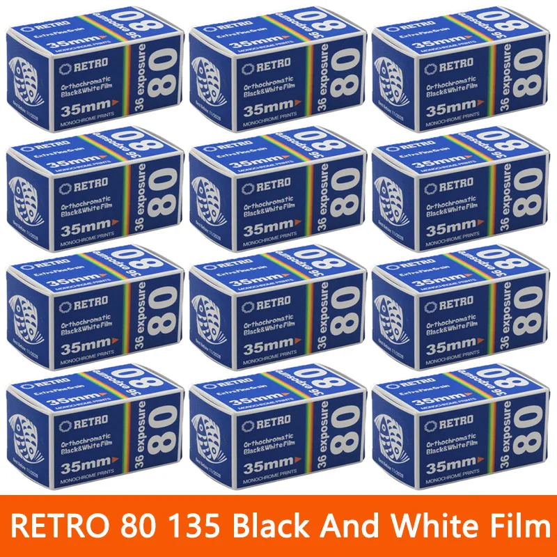Film czarno-biały RETRO Retro 35mm 1-10 rolek ORTHOCHROMATIC Tone RETRO 80 135MM 36 zdjęć na rolkę Iso 80 (Trwałość: 2028) — zdjęcie produktu 2