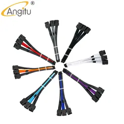 Angitu RTX40/50 Series 12VHPWR Power Extension Cable 12+4Pin/16Pin PCIE 5.0 To 3x8Pin PCIE RTX3090Ti Adapter Cable Custom Length