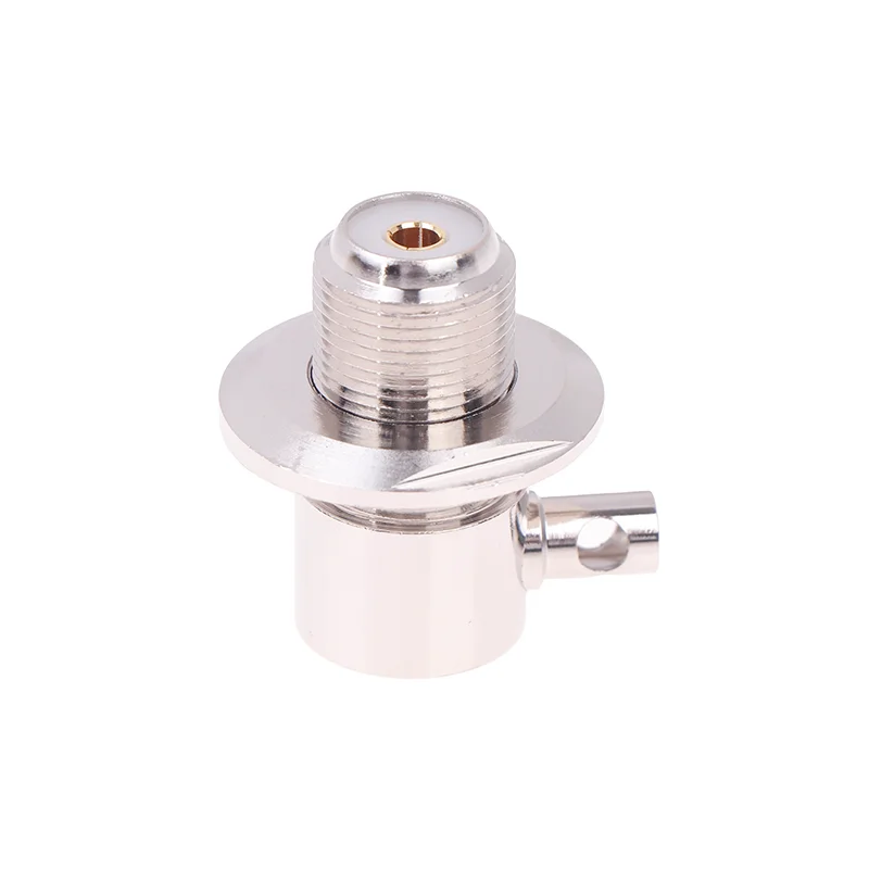 

1pcs Connector UHF SO239 Female Jack Nut Bulkhead Crimp RG58 RG142 LMR195 Right Angle RF Coaxial Wire Terminals