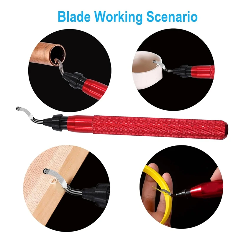 Ferramenta de rebarbação premium ABFS com 15 lâminas rotativas altas para ferramentas de rebarbação de metal, ferramenta reamer de remoção de rebarbas de impressão 3D