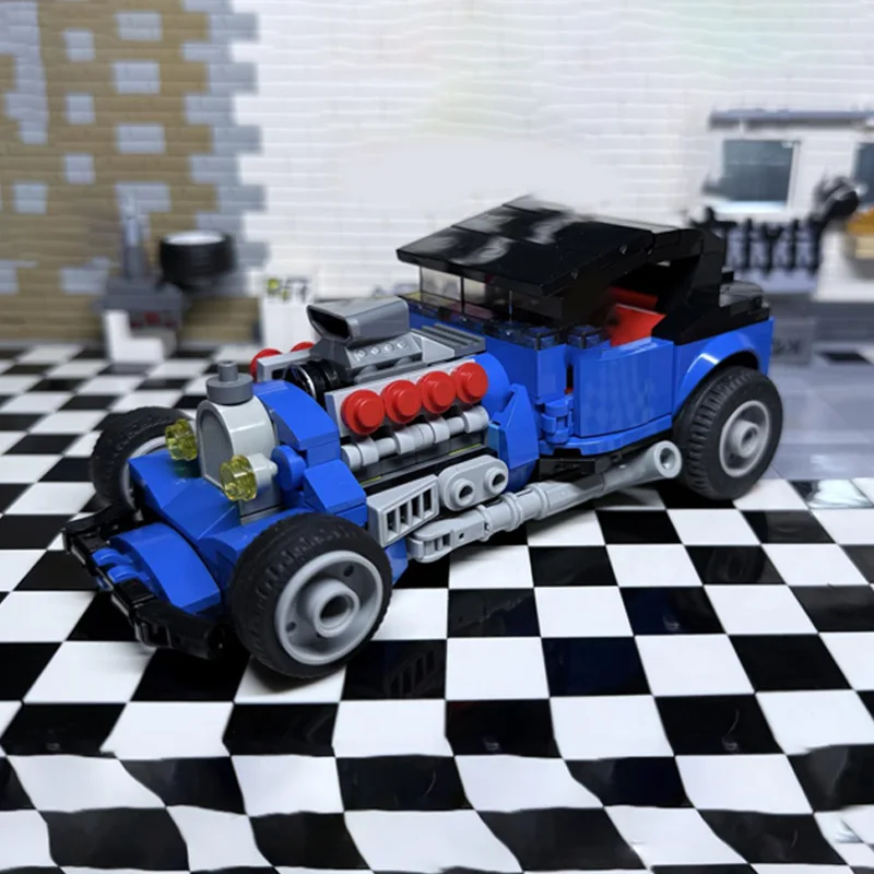 

Speed Racing Car Model MOC Building Bricks High-Speed Modified Vehicle Modular Technology Gifts Holiday Assemble Children Toys