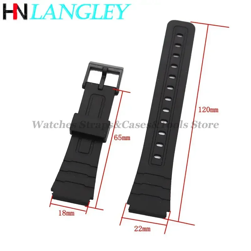 Gumowy pasek do zegarka Casio W800H Pasek 12 14 16 18 20 mm 22 mm Sportowy silikonowy pasek do nurkowania Akcesoria F91W F84 F105/108/A158