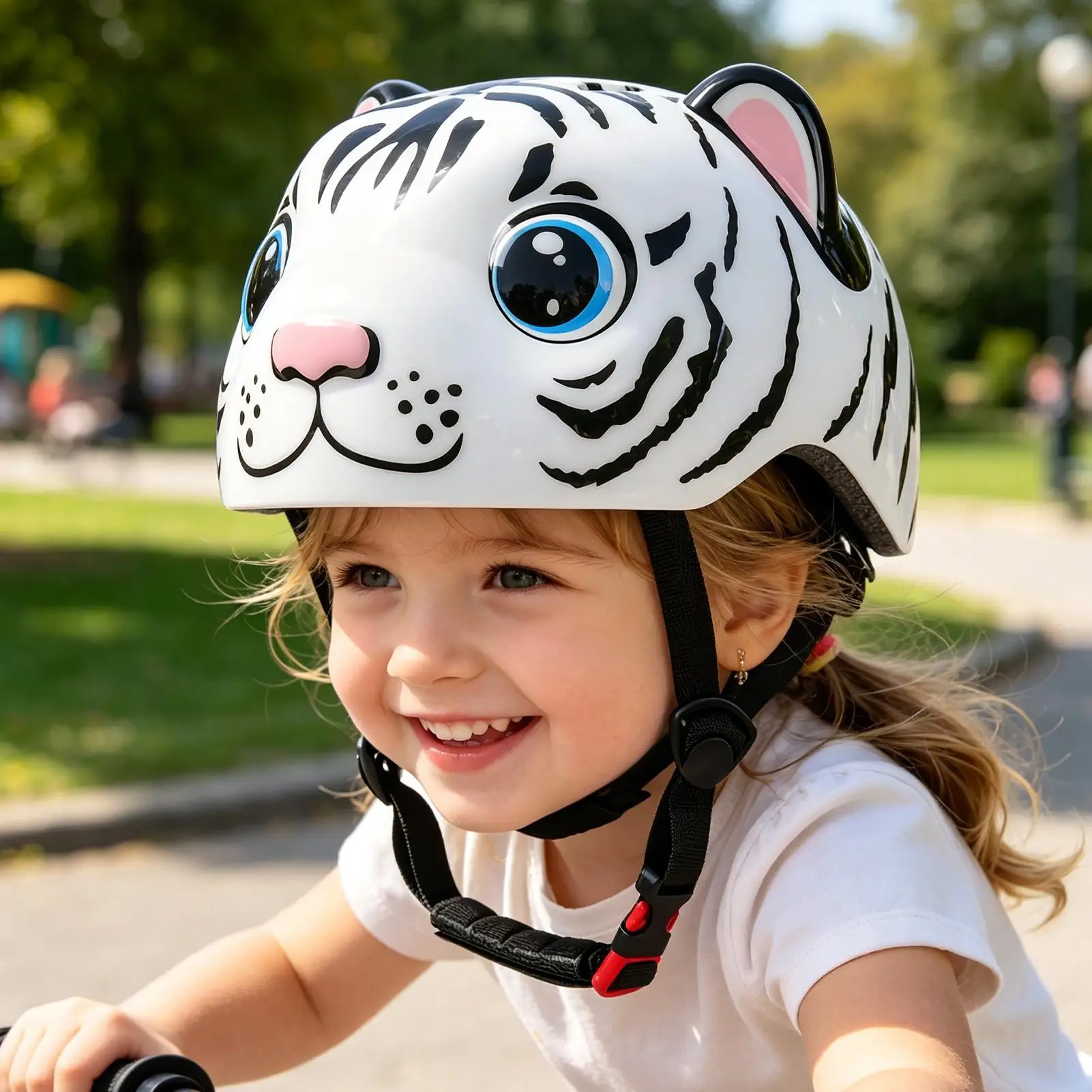 

Helmet For Kids Tiger Pattern Adjustable Scooter Hard Hat Boy Helmet For Kids Ages 2-6 Daily School Outdoor Cycling Commute