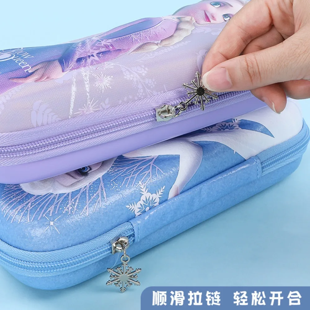 Disney Frozen Pencil Case Girl Student Cute Cartoon Stationery Box Large Capacity Resistant To Fall Pen Bag School Supplies