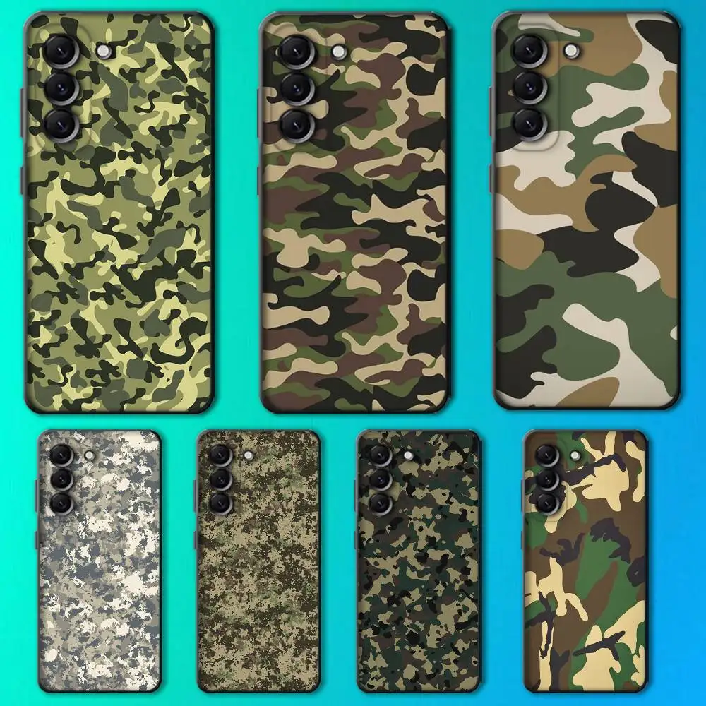 

Fashion Camouflage For Samsung Galaxy A 22,71,53,52,51,72,73,5G,Note,J7,8,9 Phone Case Soft Black Cover