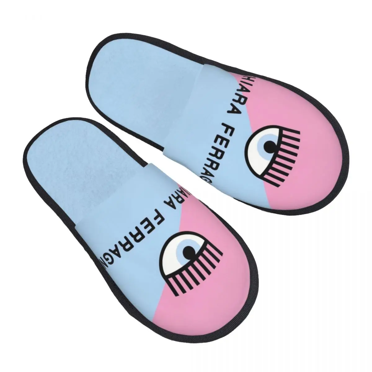 Custom Women Fashion Hot Eyes F-FerragniS C-ChiaraS House Slippers Soft Warm Memory Foam Fluffy Slipper Indoor Outdoor Shoes