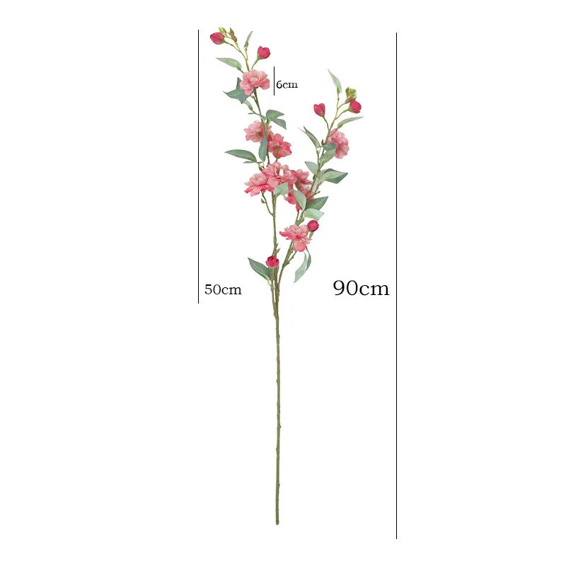 90CM Artificial Single Branch Camellia Chinese Style Retro Home Decoration Photography Prop Silk Flower Wild Camellia