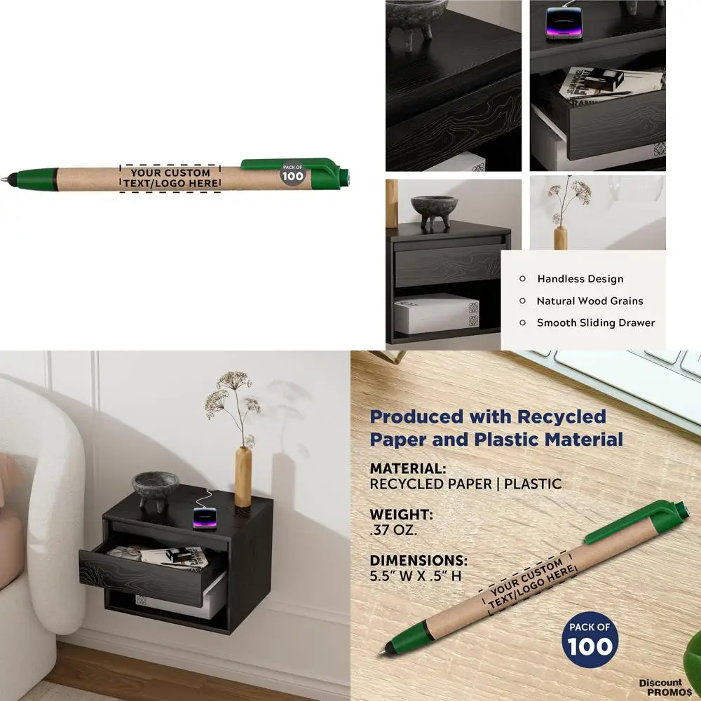

Настраиваемая упаковка из 100 ручек — шариковые стилусы с переработанным логотипом — выдвижной темно-зеленый ключевой меч с длинным хвостом