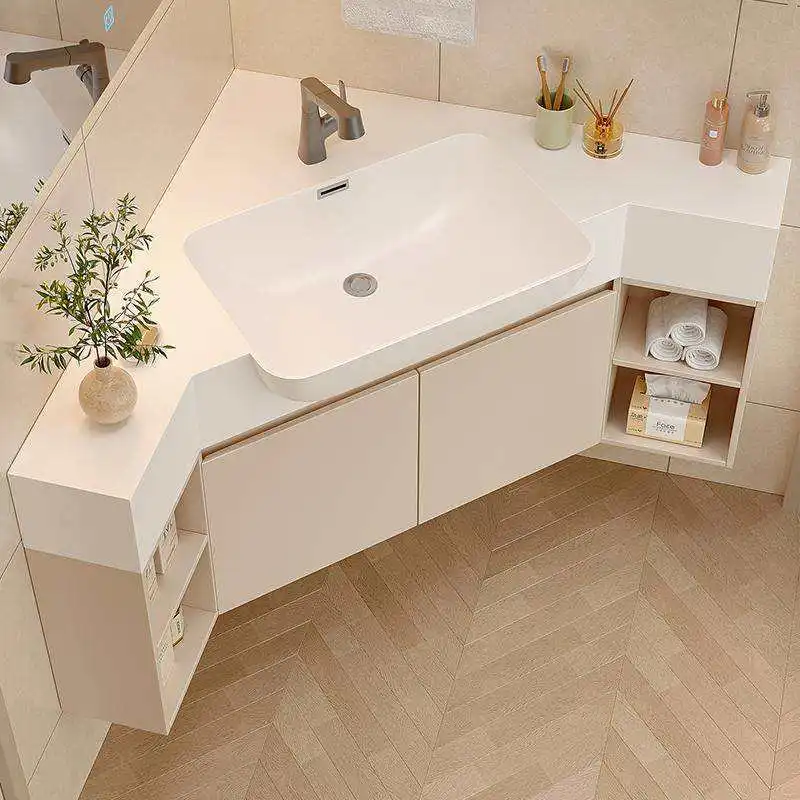 

New bathroom cabinet combination small apartment corner plane basin high-end, bathroom washbasin