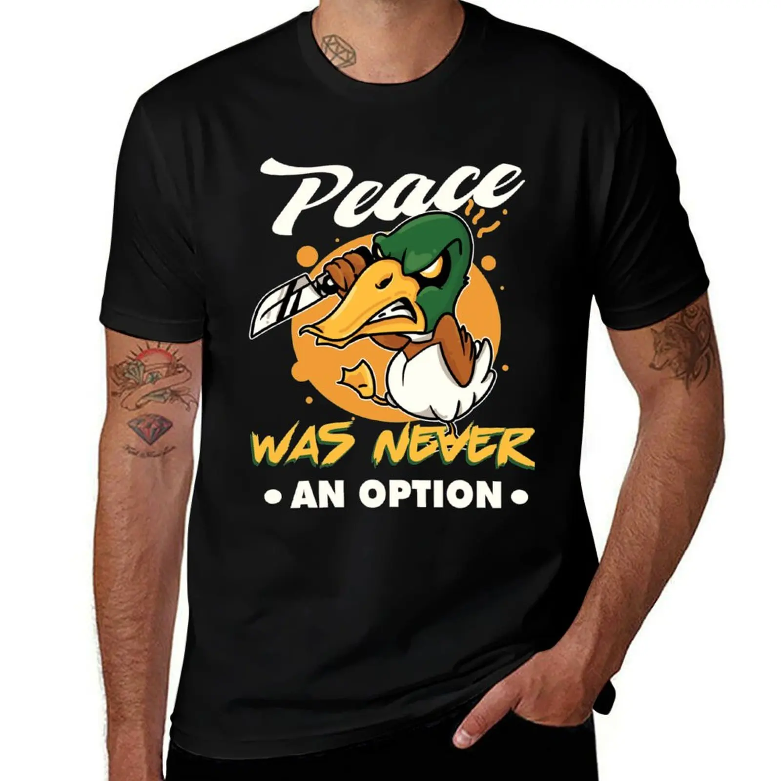 

Peace was never an option Goose Meme T-Shirt g man t shirts for men man t shirt luxury cotton t shirt pack T-Shirt
