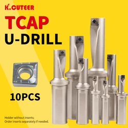 TCAP U-drill 2.25D/3.25D Deep Hole Drilling Tool Lathe Turning Boring Drill Bar Suitable for XCMT04-10 Carbide Turning Inserts