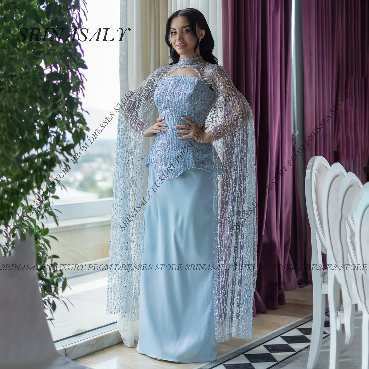 تخصيص 2025 فاخر الدانتيل حورية البحر فساتين لحضور الحفلات الموسيقية الزهور كريستال الديكور ثوب مسائي رداء تول فساتين رسمية دي غالا