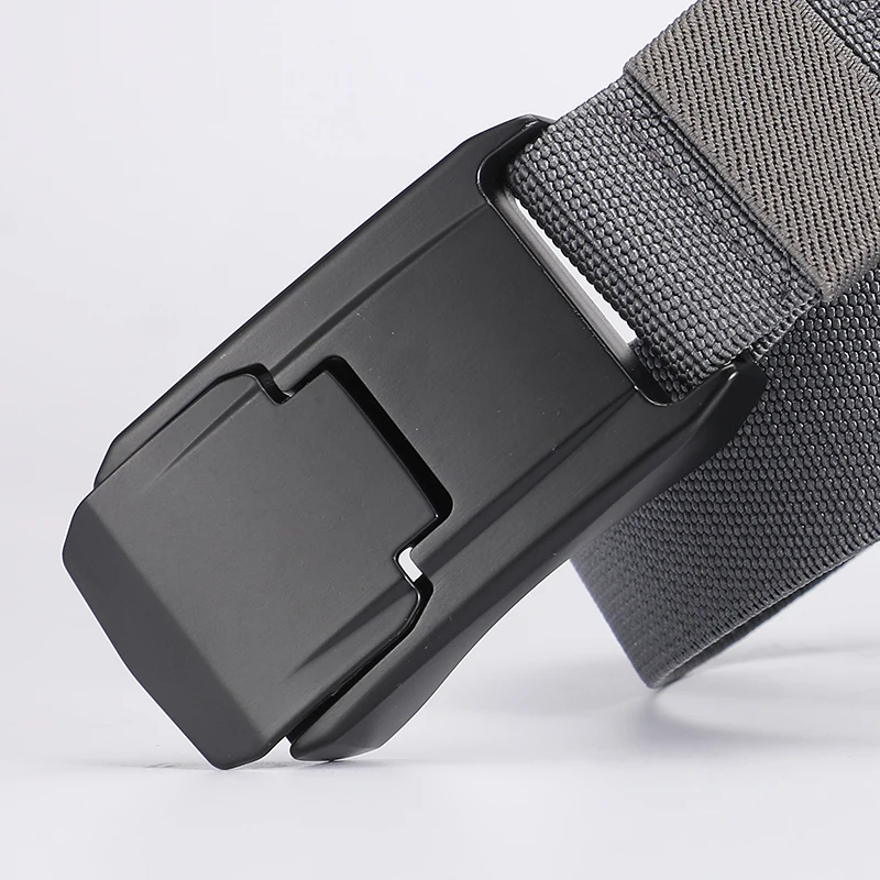 New Stretch Belt For Men and Women Hard Quick Release Buckle Strong Real Nylon Unisex Elastic Belt Overalls Work Belt