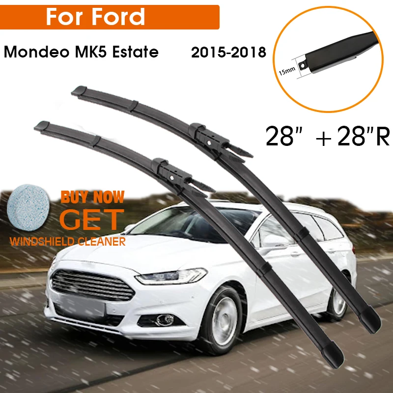 

Car Wiper For Ford Mondeo MK5 Estate 2015-2018 Windshield Rubber Silicon Refill Front Window Wiper 28"+28"R LHD RHD Accessorie