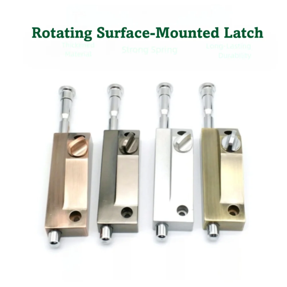 Framed Spring Revolving Door Latch Lock Stainless Steel Open Mounted Floor Latch Universal Spring Bolt Bathroom Toilet Shop