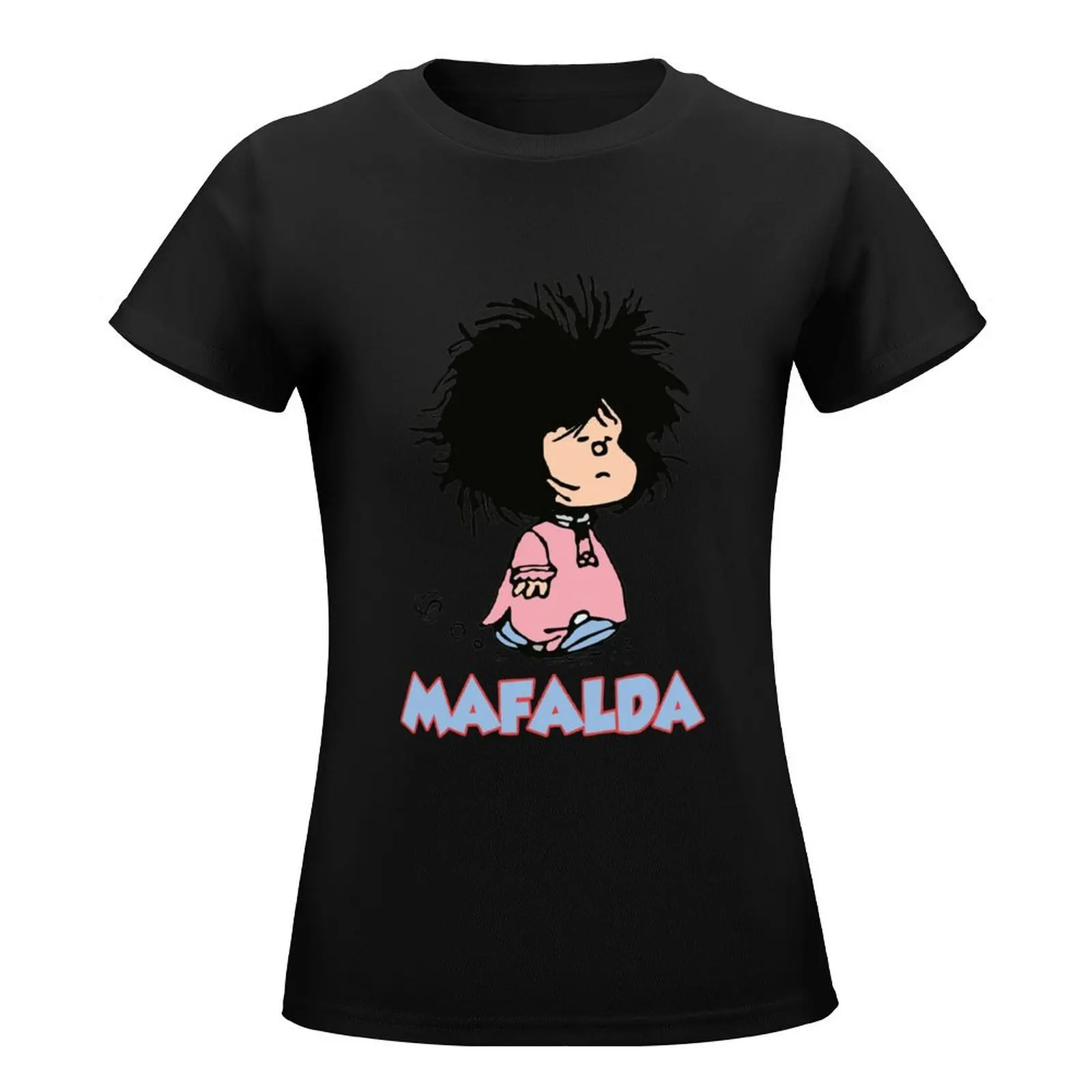 Mafalda T-Shirt animal print shirt for girls graphics white t-shirt dress for Women sexy