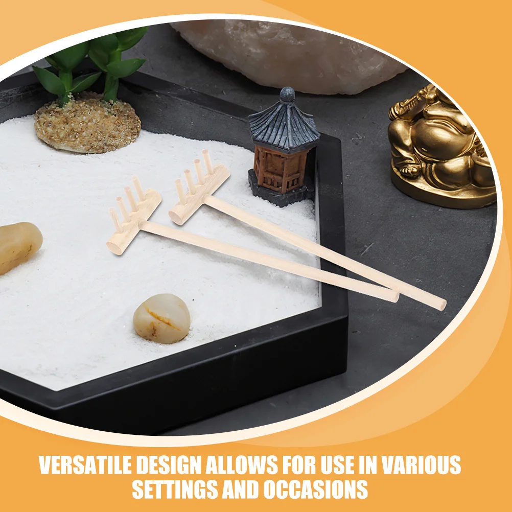 

7pcs Bamboo Garden Rake Tools Mini Sand Tray Rakes For Tea Ceremony Desk Decor Sandbox Garden Rakes Accessories