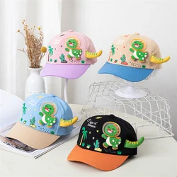 Cartoon Dinosaur Baby Cap Summer Kids Baseball Cap Outdoor Adjustable Infant Boy Girls Sun Hats