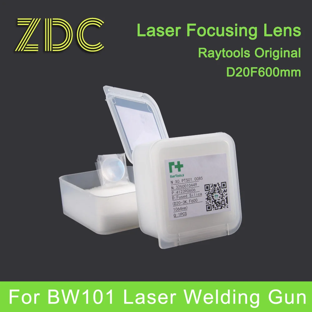 Raytools-Lente Colimadora, Lente de Foco D20F60, D20F150, D20F600, Lentes Convexas Plano para Pistola de Soldagem a Laser BW101, BW101-GS, Original