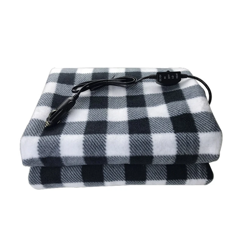 Electric Blankets DC12V Electric Car Heating Blanket Fleece Blanket For Winter Cold Weather Car Travel And Camping Use