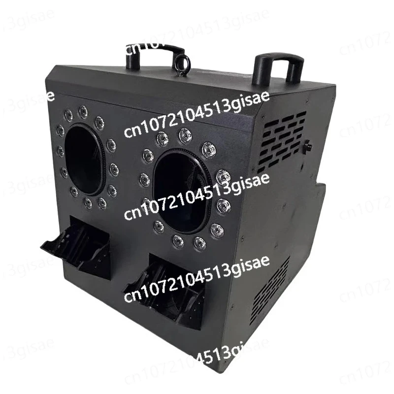 Fog Bubble Machine for Stage Disco Party  Remote Control 1500w LED RGB 2 Holes Portable Bubble Smoke Machine