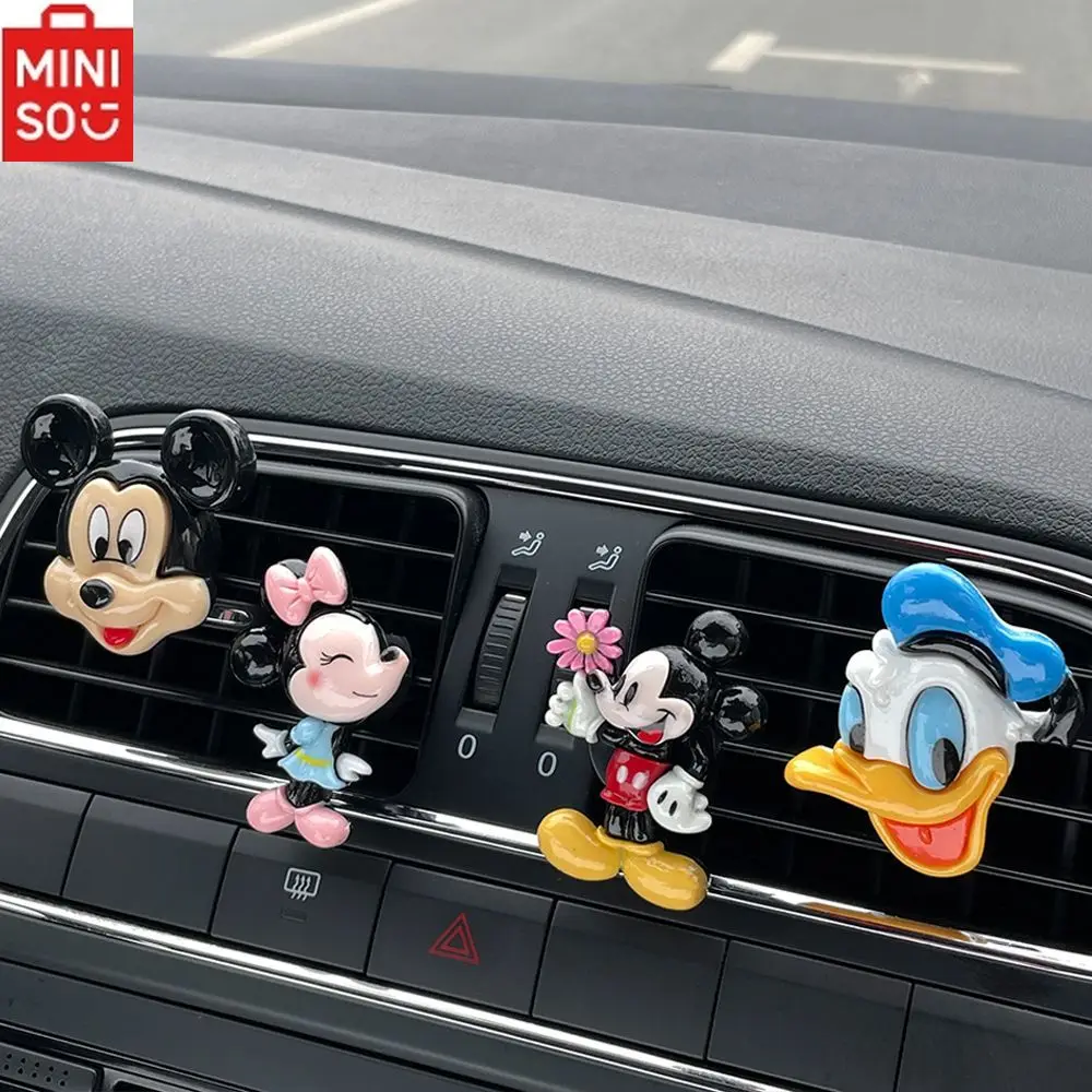 

MINISO Disney Mickey Car Air Conditioning Outlet Aromatherapy Clip Cartoon Minnie Car Interior Ornaments Lasting Light Fragrance