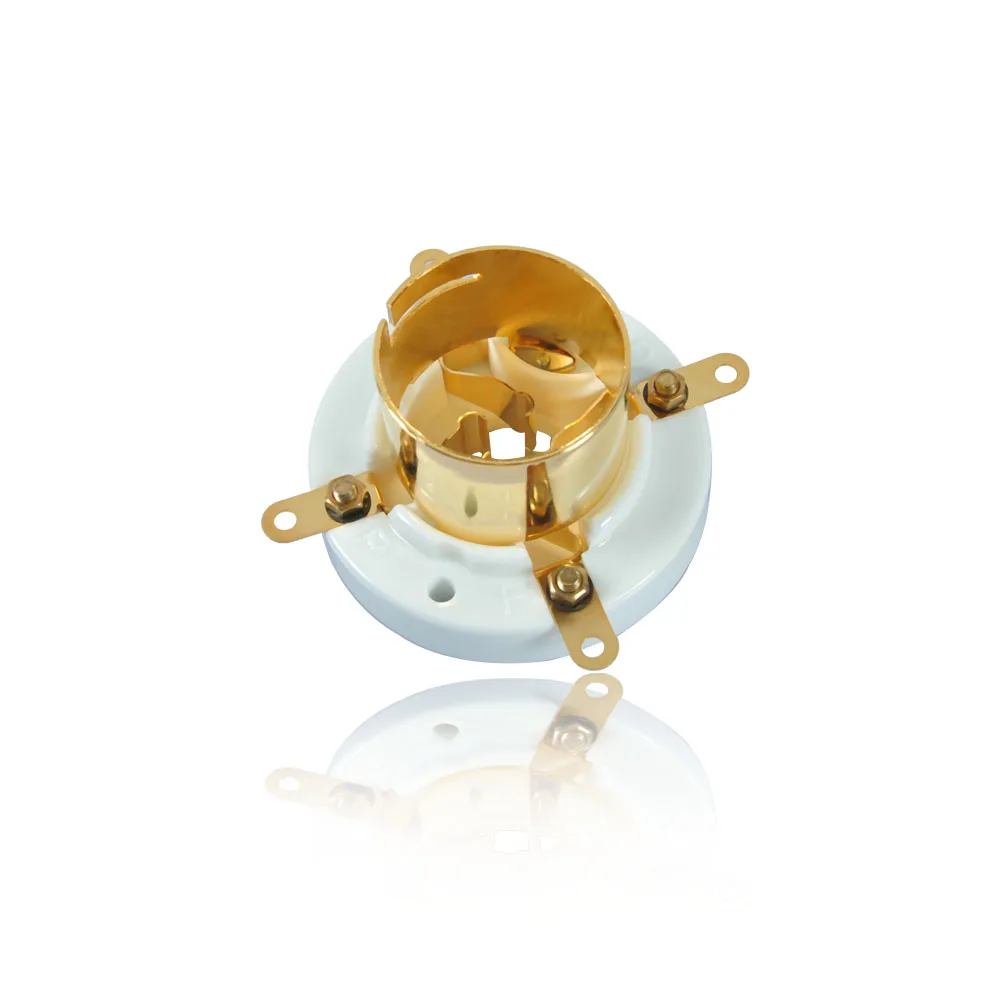 Supply Gold-plated 4-pin Electronic Tube Socket. This Accessory Can Be Used for 805/845/211