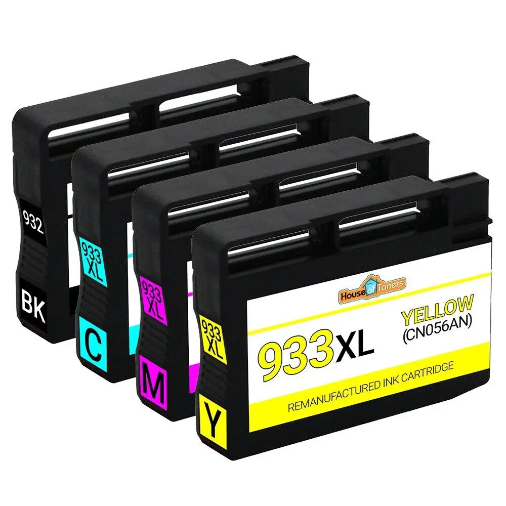 4 PACK 932/933 XL CN053AN CN054AN CN055AN CN056AN Ink for HP Officejet Series