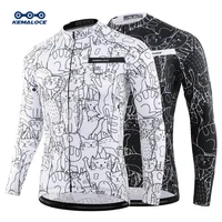 KEMALOCE Maillot Ciclismo Mangas Largas Hombres Mujeres Blanco Maillot MTB 2024 Camisa Bicicleta Ropa de Bicicleta Del Equipo Verano Ropa De Ciclismo Premium